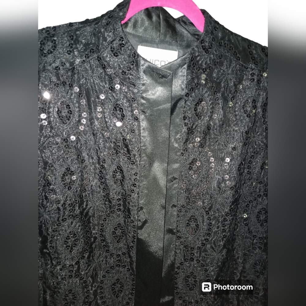 Chico Black Sequence Evening Jacket - image 2